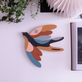 Jaskółki drewniany dekor/ art 35